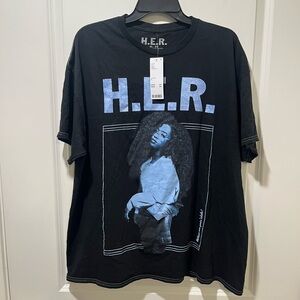 H.E.R. NWT Black Graphic T-Shirt